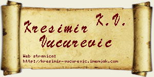 Krešimir Vučurević vizit kartica